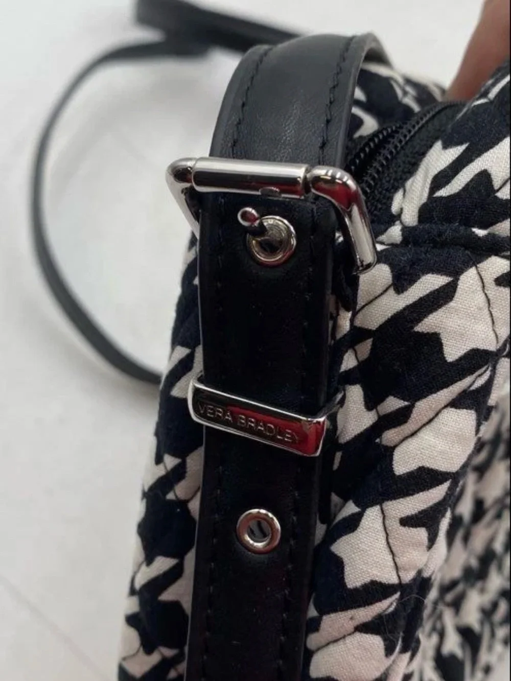 Houndstooth Mini Crossbody Bag - Black & White Vera Bradley